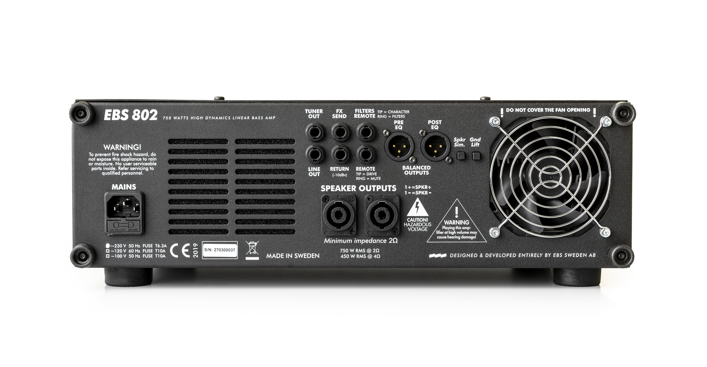 EBS 802 High Dynamics Linear Bass Amplifier