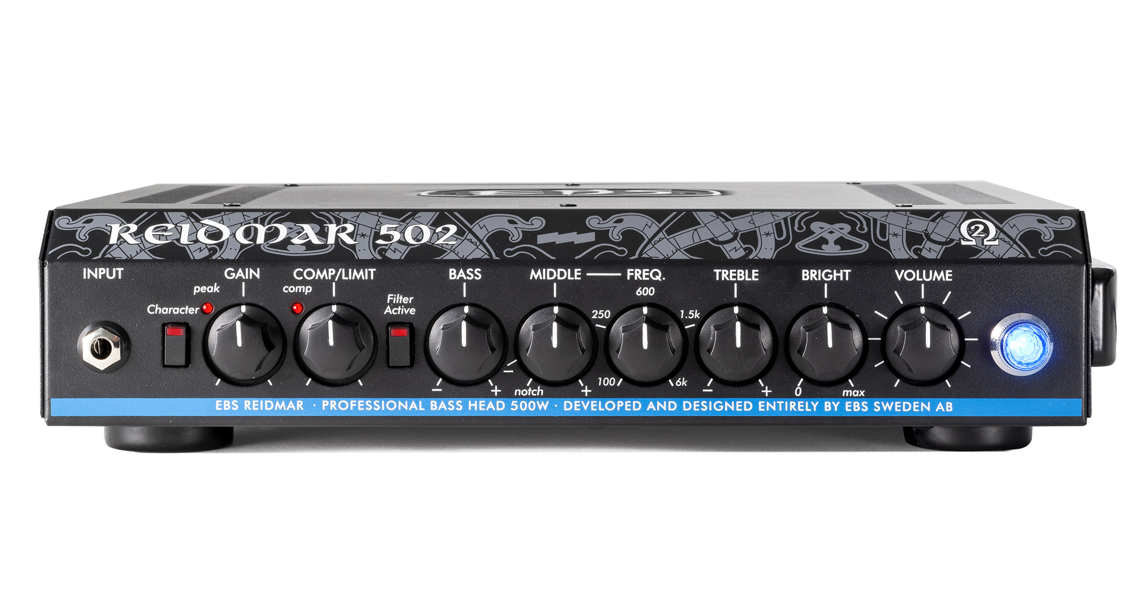 EBS REIDMAR 502 Light Weight 250W RMS Bass Amp フロントパネル