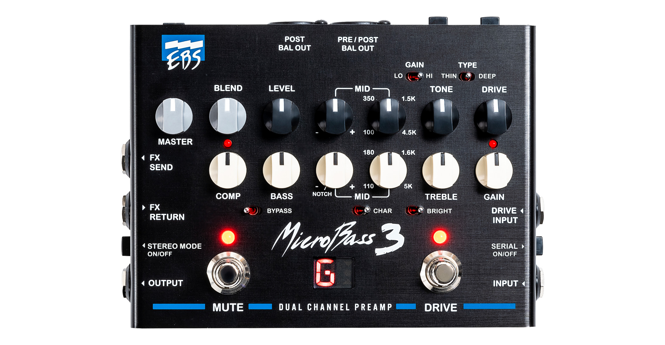 EBS MICROBASS 3 - 2 Channel Professional Outboard Preamp
