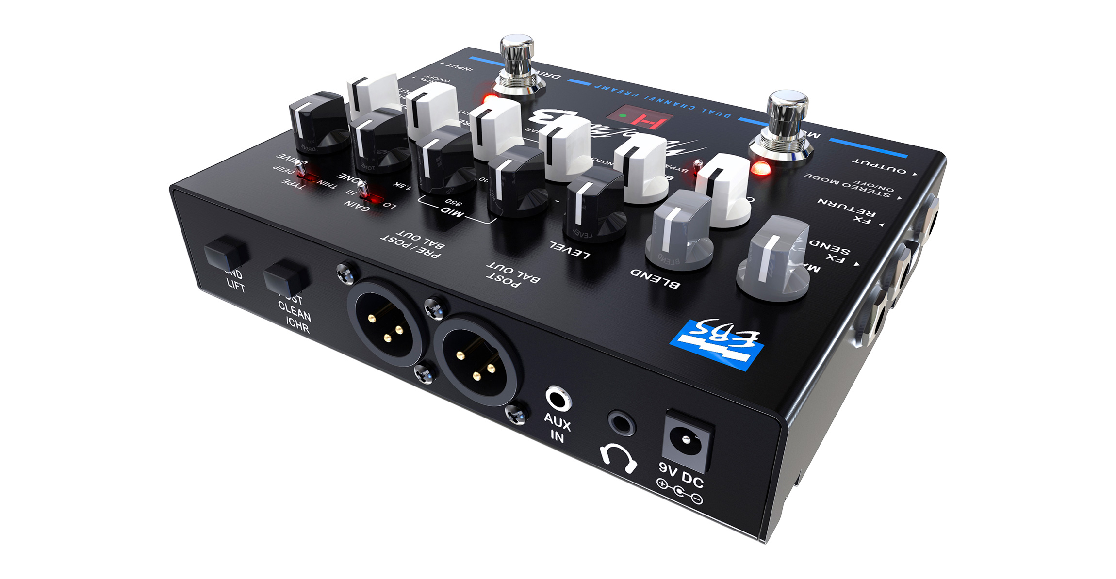EBS MICROBASS 3 - 2 Channel Professional Outboard Preamp 背面