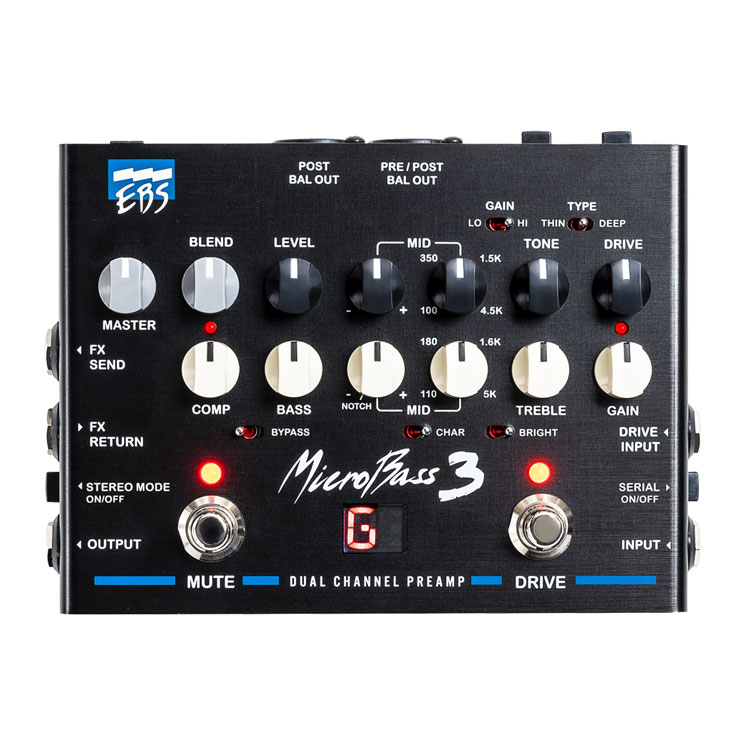 EBS MICROBASS 3 - 2 Channel Professional Outboard Preamp