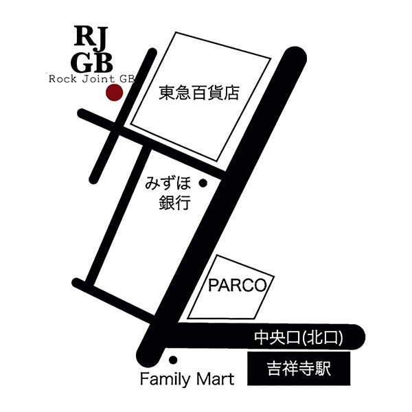 吉祥寺 RJGB (ROCK JOINT GB) 地図