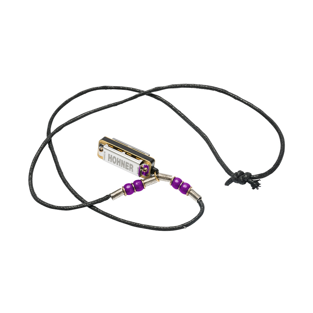 Hohner Mini Harmonica Necklace パープル